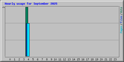 Hourly usage for September 2025